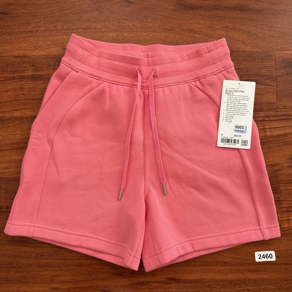 Lululemon Scuba High Rise Short 5" Desert Red SAKB Size 4 NWT $68